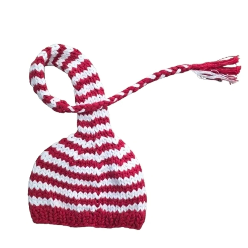 The Blueberry Hill Red And White Candy Cane Stripe Hat